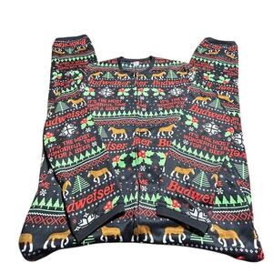 Budweiser Christmas Onesie pajamas men's size large